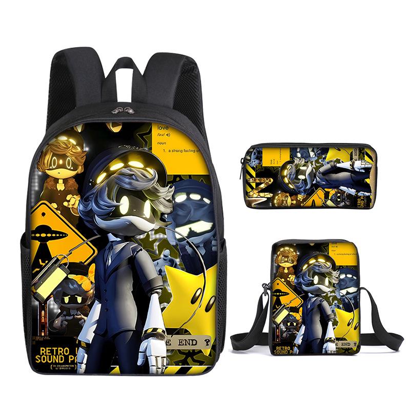 Droni Killer Novità Classici Stampa 3D Set da 3 pezzi Zaino Scolastico per Studenti Zaino per Laptop Zaino a Spalla Inclinata Astuccio