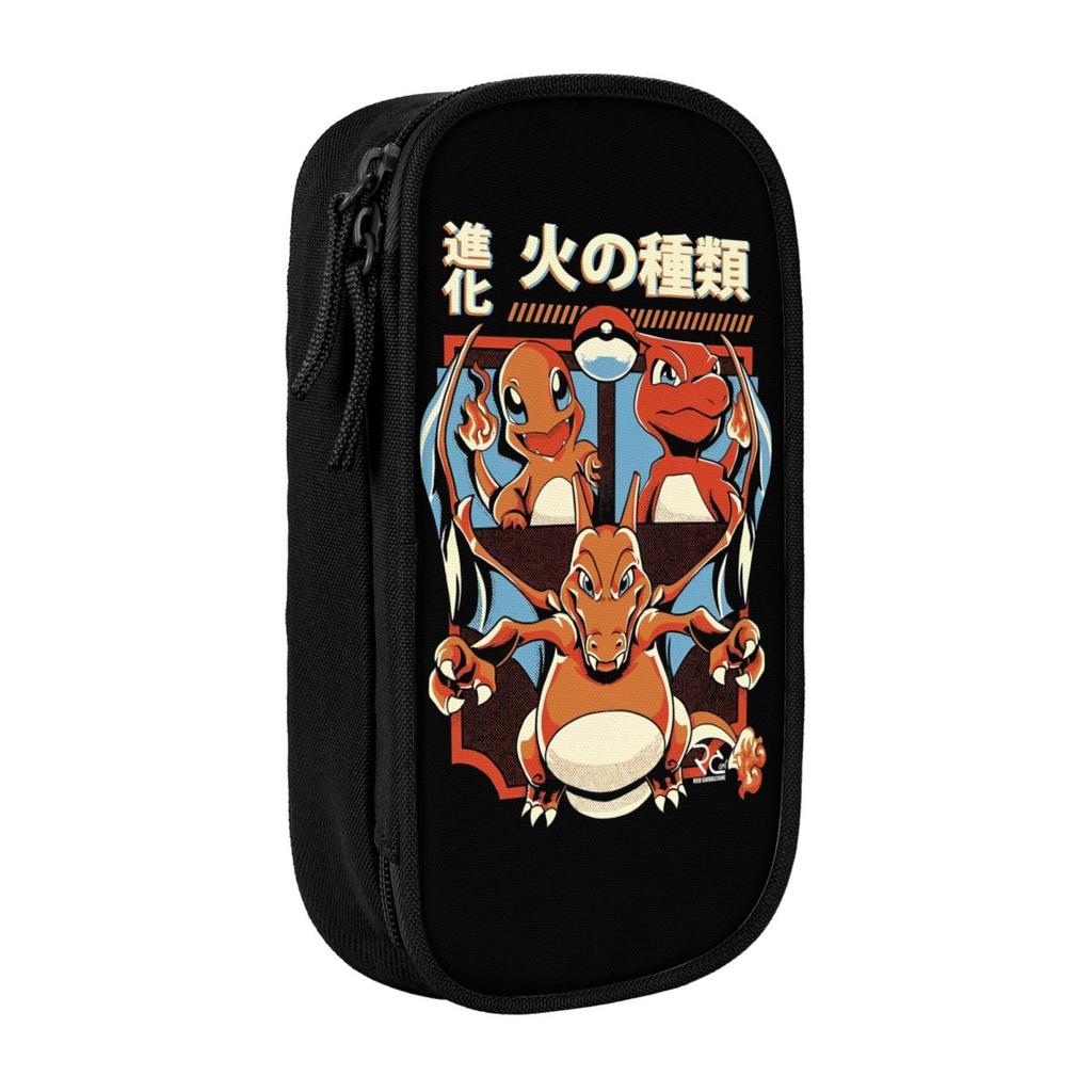 Pokemoned Team Pencil Cases Pen Holder Bag Girl Boy Big Capacity Students School Gifts Pencilcases