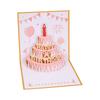 3D Stereo Birthday Card Color Birthday Cake Advanced Paper Carving Folding Blessing Card Birthday Gift Card