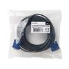 ELECOM Display Cable D-Sub 15-pin VGA to VGA, 15m Slim, RoHS Compliant, Black, CAC-L15BK/RS