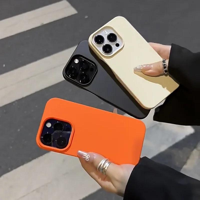 Lüks Yumuşak Şeker Sıvı Silikon Telefon Kılıfı iPhone 16 11 12 13 14 15 Pro Max Plus İçin Darbeye Dayanıklı Tampon Arka Kılıflar Kapak Coque