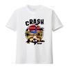 Crash Bandicoot Retro Style Adult T Shirt with Cool Head Stand Design in Circle vintage Washed Casual Comfortable Versatile