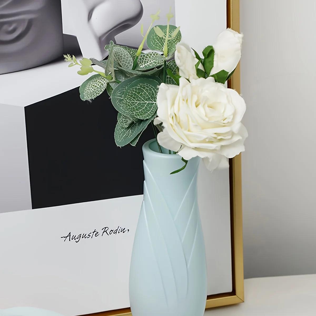 

1pc-Nordic Vase, Creative Modern Vases,Nordic Style FlowerArrangement, Simple Flower Vases Decor, Scene Decor, Room Decor,Weddin синій