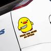 Little yellow duck reflective car stickers personalized fun waterproof warning labels stickers motorcycle decorative accessories