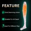 6lots Soft Realistic Floating Lures Swimming Motion Wobblers Artificial Baits Saltwater Freshwaters Use