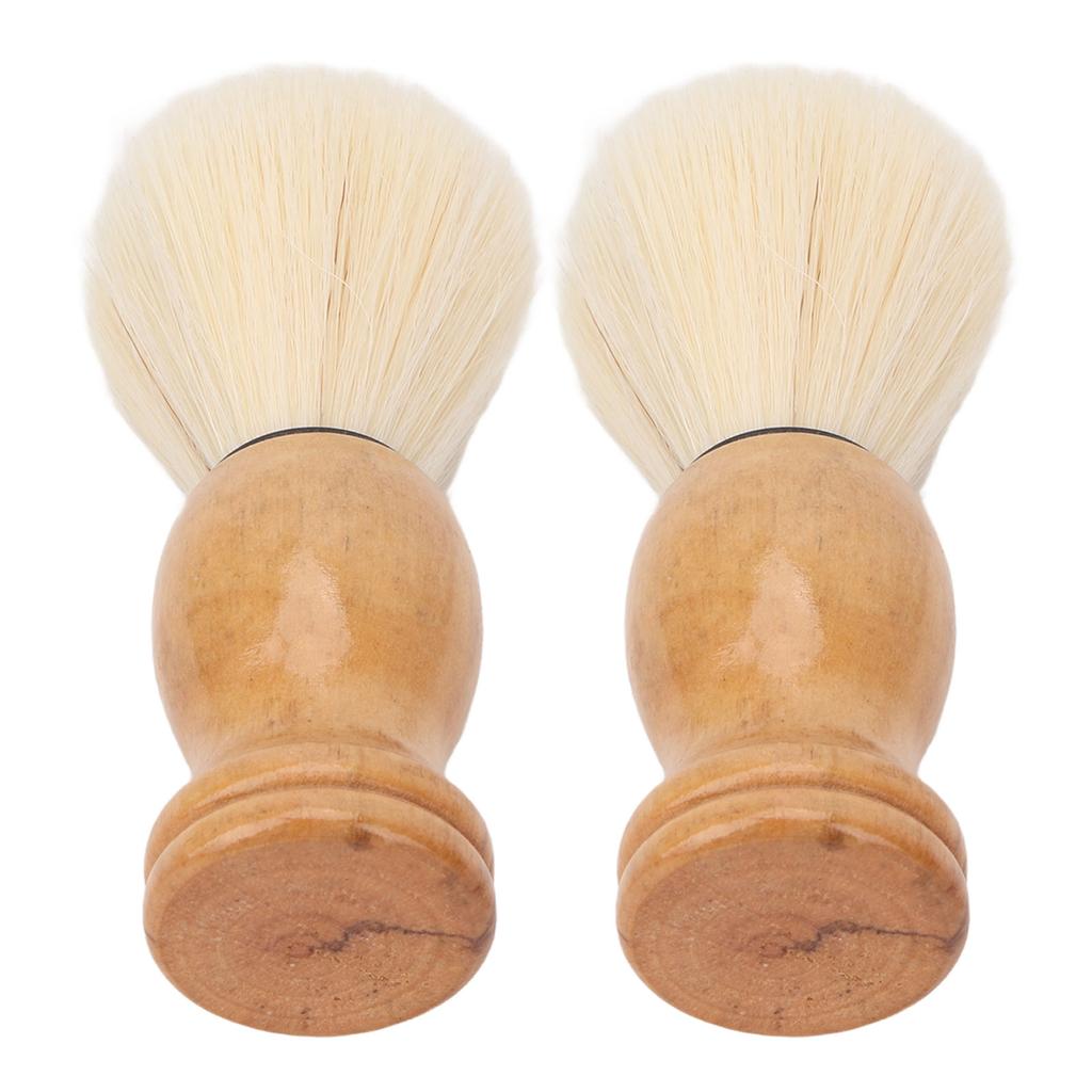 Mini Shaving Brush Synthetic Wooden Handle Soft Men Shaving Brush for Travel Home Use
