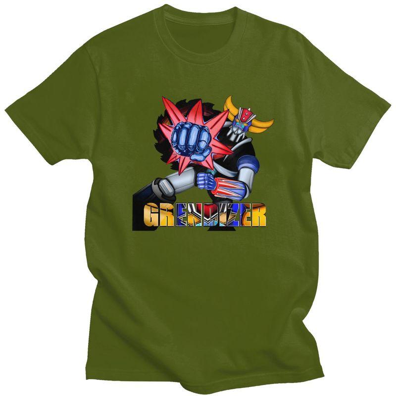 Custom Grendizer Goldorak Ufo Robot T Shirts Men Pure Cotton Tees Goldrake Anime Tshirts ShortSleeve Fashion Tshirt Clothing
