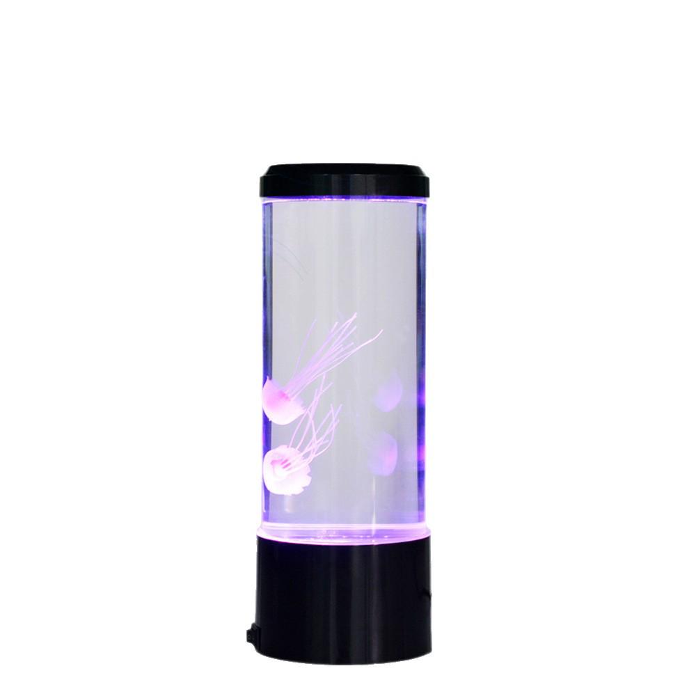 USB LED Jellyfish Night Light: Seven-Color Changing Fish Tank Lamp for Romantic Atmosphere