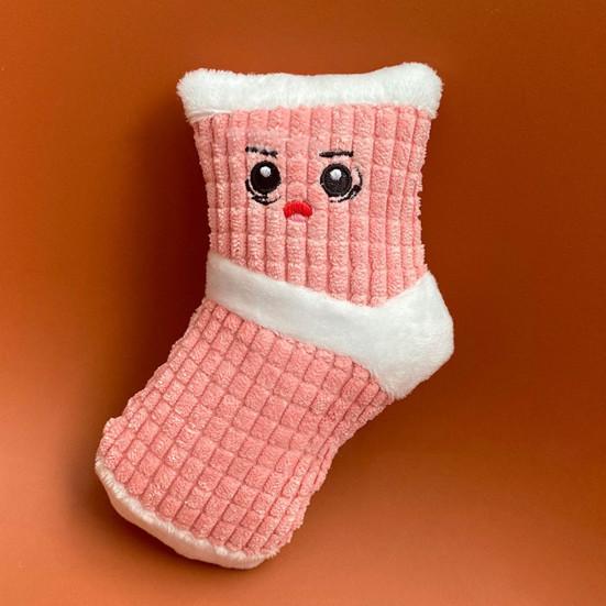 Yousheng Dog Chew Toy Bite-Resistant Multi-purpose Soft Fabric Socks Shape Puppy Squeaky Noise Sound Toy for Training