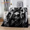 3D Gothic Horror Ghost Skull Soft Plush Blanket,Flannel Blanket Throw Blanket for Living Room Bedroom Bed Sofa Picnic Cover Kids