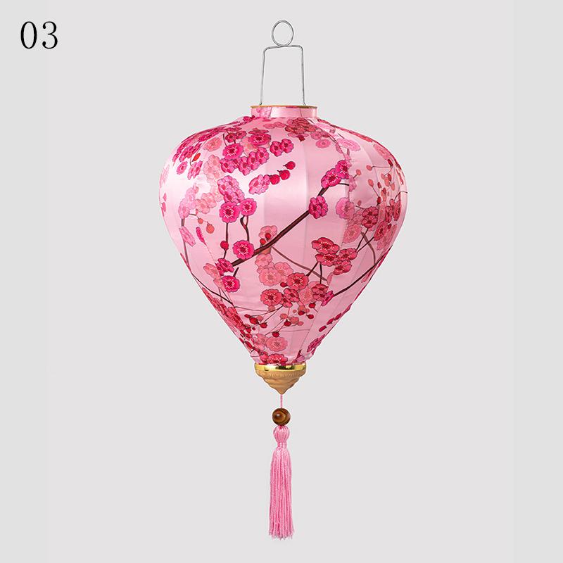 12/14 Inch Chinese Style Traditional Lantern Satin Silk Palace Lantern Vietnam Mid Autumn Festival New Year Party Decor Lanterns