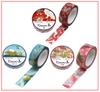 Kamiiso Japanese Washi Masking Kimono Set Origami 15mm Wide X 7m Japanese Pattern Design Tape, Beauty, 3-Roll (Crane, Crane, Mt. Fuji), Roll, Tape,