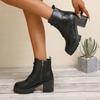 Stivali da Lavoro da Donna alla Moda, Nuovi, Comodi e Resistenti all'Usura, Invernali, Eleganti, Monocolore, Punta Tonda, Stringati, Stivaletti