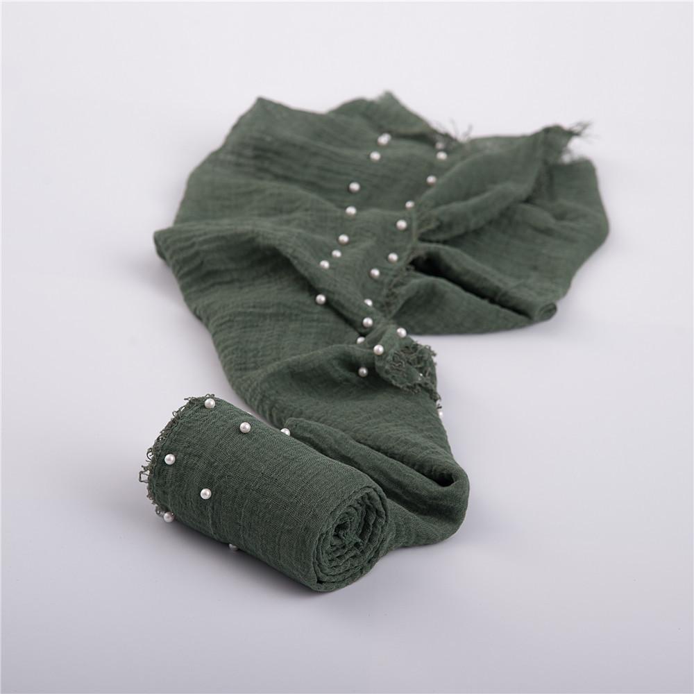Newborn Photography Props Pearl Swaddling Clothes Baby Cotton Knitted Headband Hat Blanket