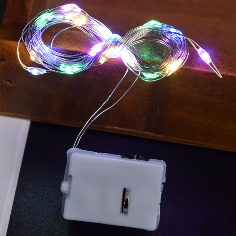 Mini White LED Copper Wire String Lights - Starry Sky Decorative Lantern for Cakes & Bouquets