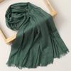 Foreign Trade Silk Scarf Cotton And Linen Headscarf Women'S Spring And Summer Solid Color Japanese And Korean Scarf Sun Protection Warm Shawl Hair