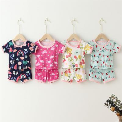 Summer Baby Clothes Sets Cotton Short Sleeve T Shirt + Shorts Cute Printed Infant Clothing