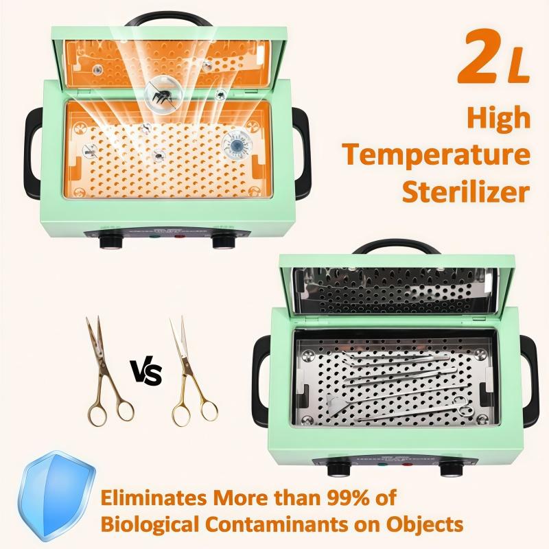 Sterilizer Cabinet Dry Heat Tool Disinfection Box for Nail Salon Dental Barber Shop High Temperature Cleaning Machine Metal Tool