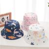 Korean-style Children's Hat, New Summer Model, Sun-shading Graffiti Wide-brimmed Fisherman Hat for Boys and Girls, Baby Sun Hat
