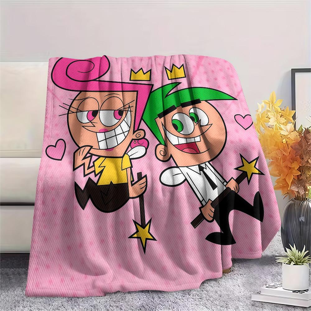 The Fairly OddParents Flannel Blanket, High Quality Comfortable for All Seasons, Home Decor, Warmth and Comfort