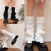 Fashionable Leg Warmer Sleeve Nylon Warm Foot Covers with Lovely Bows Suitable for All Ages