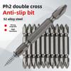 10pcs Ultra-hard Magnetic Phillips Head Screwdriver Sandblasted Electric Screwdriver