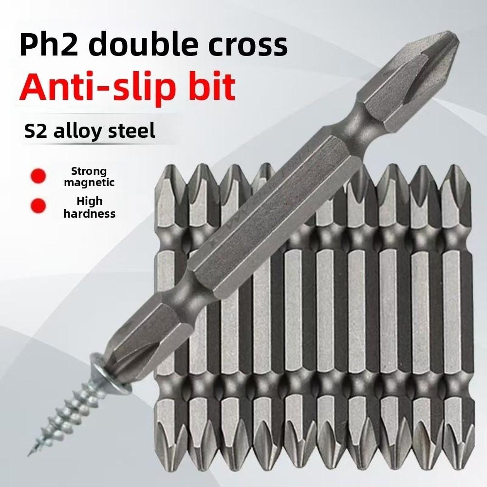 10pcs Ultra-hard Magnetic Phillips Head Screwdriver Electric Drill Tungsten Carbide Bit Set