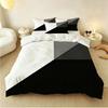 New Design Geometric Duvet Cover For Kids Comforter Cover Set Twin Size Strip Lines Bedding Set With Case 4Pcs Bedroom Decor