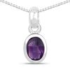Checker Board Oval Gemstone Pendant Necklace 925 Sterling Silver Rhodium Plated Jewelry Gift for Women