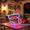 Luminous Christmas Neon Sign USB-powered Xmas Shaped Light Atmosphere Signboard  Camper