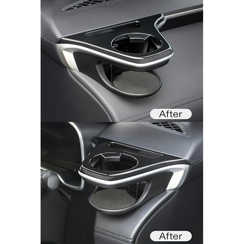 Tsuchiya Yac Drink Holder, Driver's Seat SY-CO5 and Passenger's Seat SY-CO6 Set, for Toyota Corolla Cross (10 Series), Black and Silver