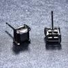 stud earrings women's zircon earrings European and American square black diamond square ear hanging source with trinkets women's jewelry