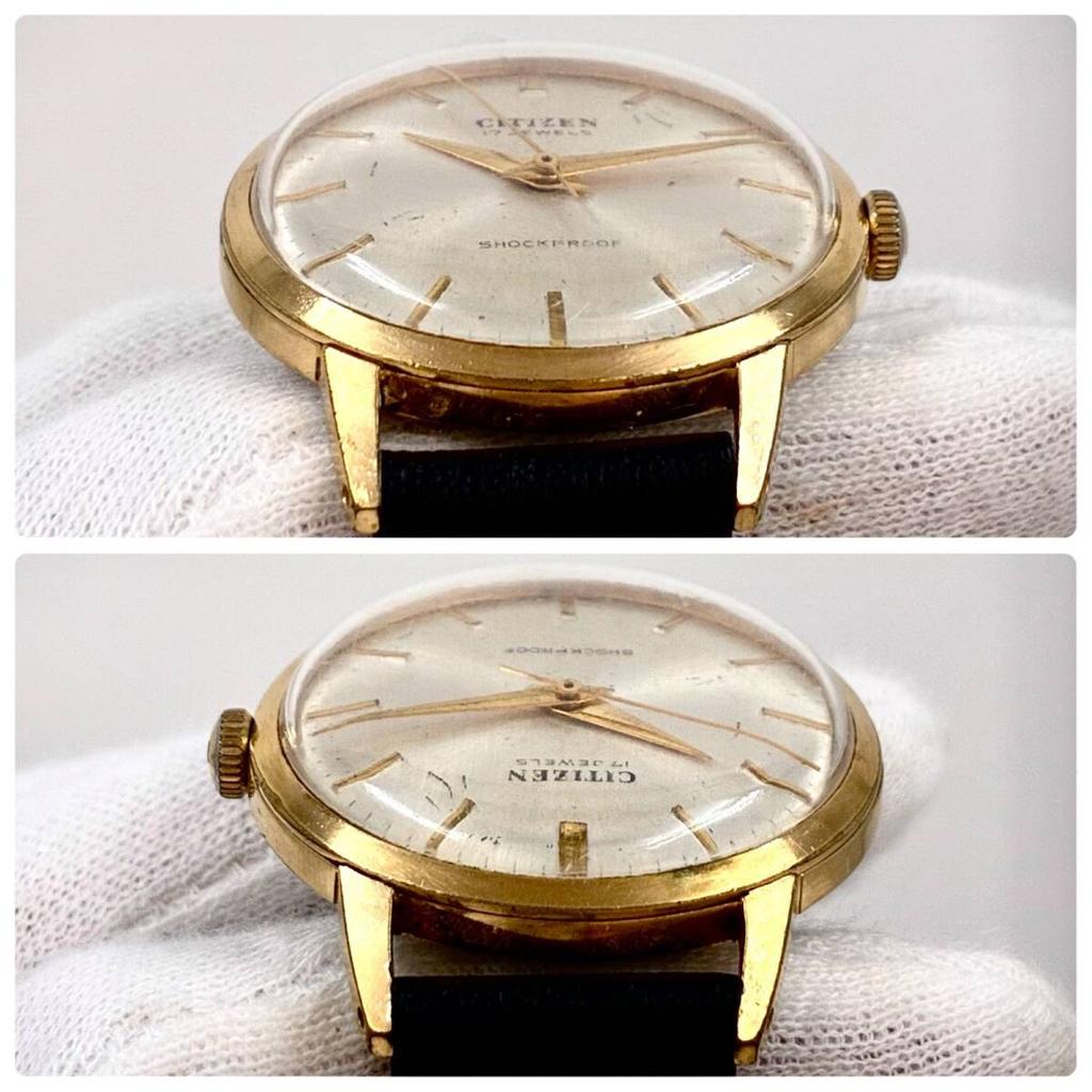 Citizen In YOUNG HOMER 17 Japan Vintage [Working/Manufactured 1966] Hand-wound Watch, K18GP/Gold Plated, Jewels
