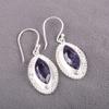 Iolite Earrings, 925 Solid Sterling Silver Earrings Handmade Gemstone Jewelry, Gifts For Wife Bohemian Earrings Jewelry For Gift