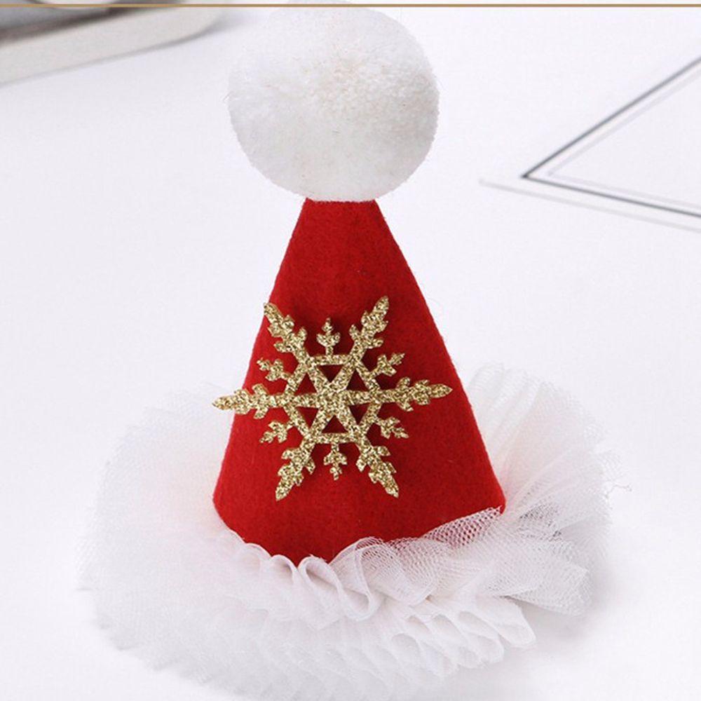 Cloth Zinc Zinc Alloy Christmas Hair Clip Korean Style Headwear Kids Hair Accessories Christmas Hat Hairpin