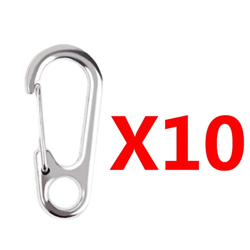 5/10 buc. Mini carabinier breloc cu inel în D Breloc cu arc Clipuri din aliaj de aluminiu Cataramă de supraviețuire pentru camping în aer liber