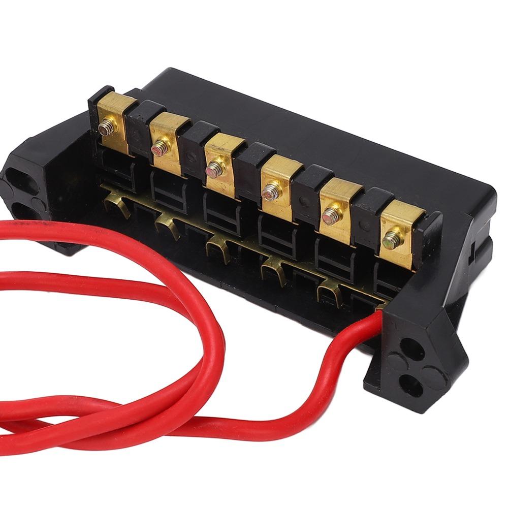 1 in 6 Out Fuseing Block 6 Way Distribution Block Universal Fit Fuseing Box  Automotive