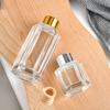 Hexagonal Glass Aromatherapy Bottle - Transparent Flameless Essential Oil Diffuser with Rattan Fragrance Sticks.