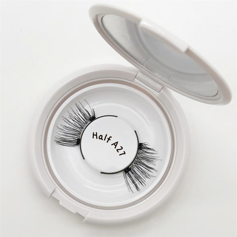 New No Glue No Eyeliner Handmade Synthetic Hair Cruelty-Free Reusable Half False Eyelashes Soft Band Quantum Magnetic