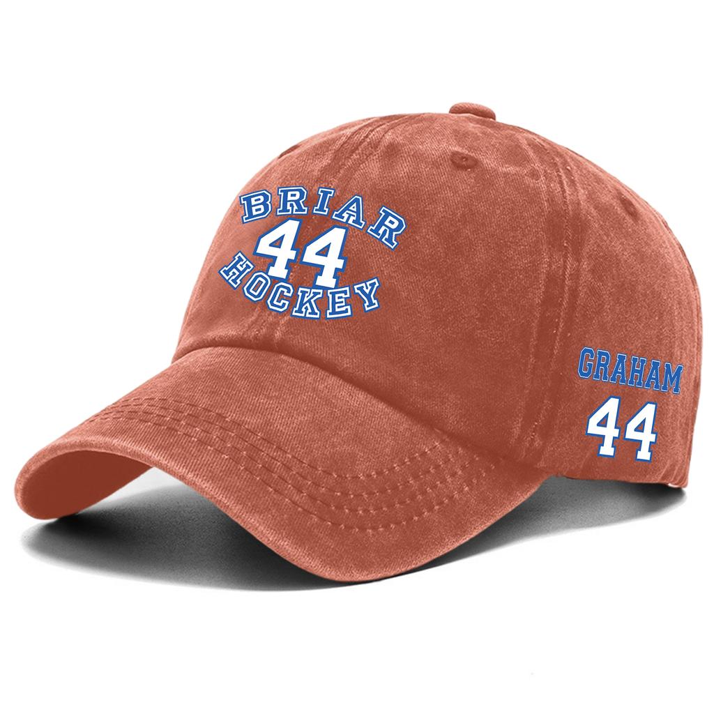 Vintage Washed Cotton Baseball Cap Soft Top Adjustable Fit Embroidered Number and Letter Design Classic Style Hat for Everyday Wear