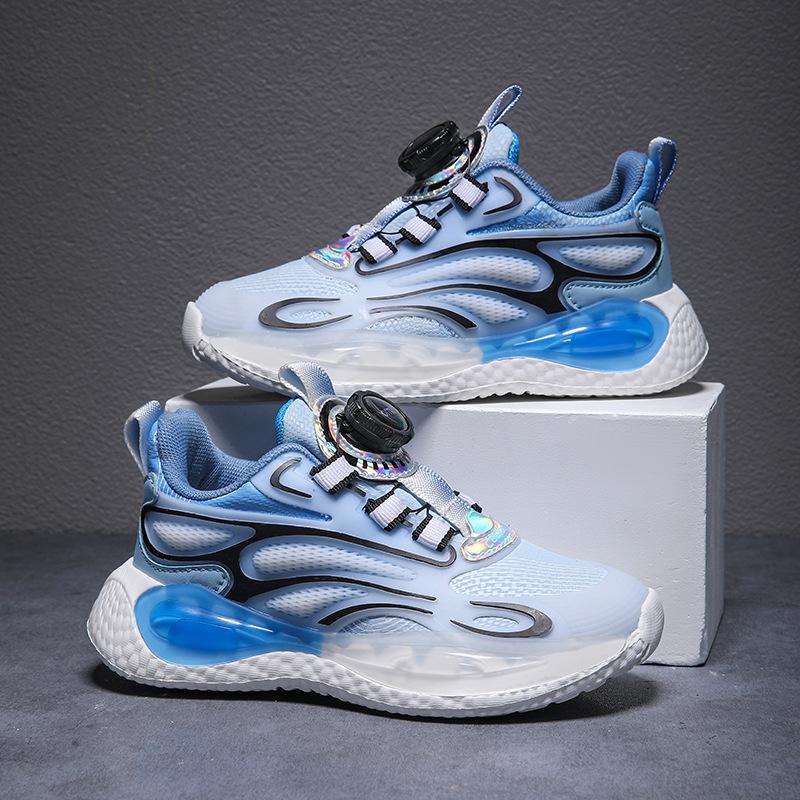 

Boys shoes 2025 spring and autumn new children s sports shoes medium and older boys rotating buckle leather waterproof basketball shoes 40