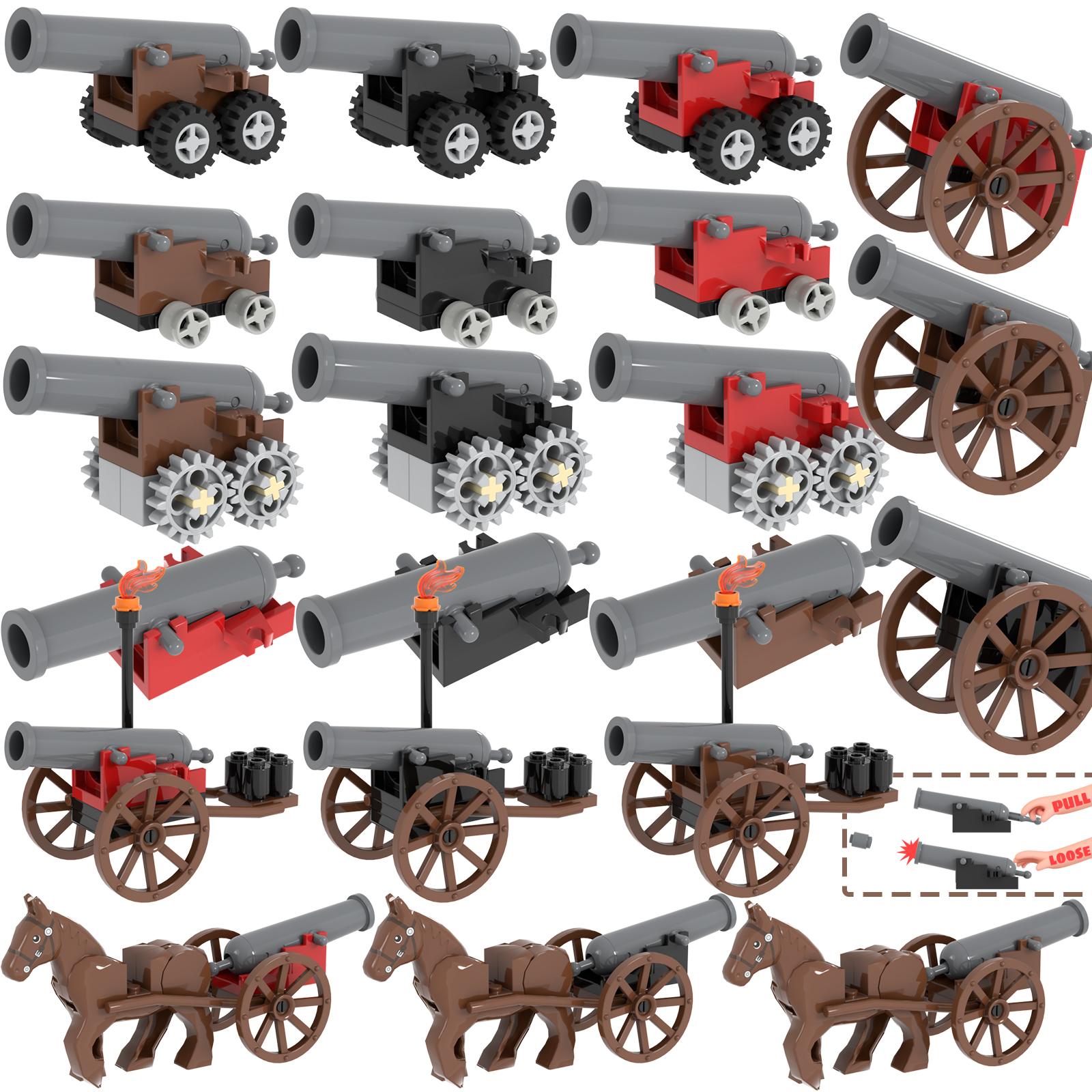 Interesting Toys Chocolate Moc Shooting Cannon Gun Building Blocks 2527 84943 Kids Assembled Toys Moc Military Bricks Abs Plastic