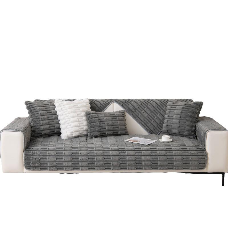 New Autumn and Winter Sofa Cushions, Plush Sofa Cushions, Thickened Warm Sofa Towels, Winter Simple Warm Sofa Cushions