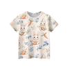 Children's Easter Printed Round Neck Short Sleeved Casual T-shirt