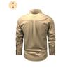 Vintage Loose Fit Long Sleeve Cotton Work Shirt For Men