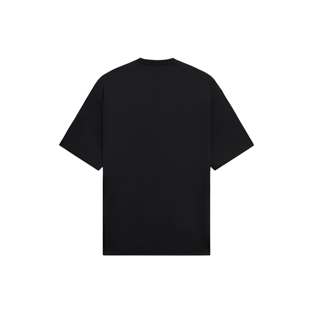 Li-Ning Wade Series Alphabet Print Logo Crew Neck T-Shirt Unisex Tops Black AHSS431-1