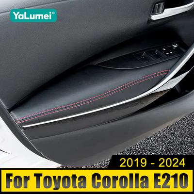 Leather Car Door Armrest Case Holster Environmentally-Friendly Microfiber Stickers For Toyota Corolla E210 2019-2022 2023 2024