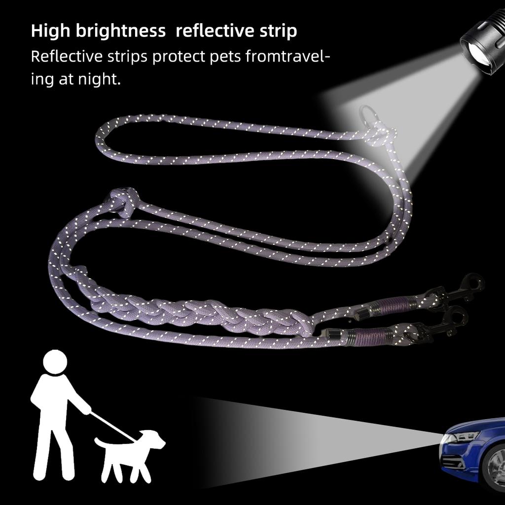 Pet Dog Leashes Adjustable Free Hands Rope Outdoor Reflective Nylon Walking Dog Running Travels For Small And Medium Dog Fashion