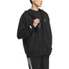 Adidas Hooded Zippers Thickened Fleece Lined Athleisure Jacket Unisex Black (Unisex) Jackets IV7607