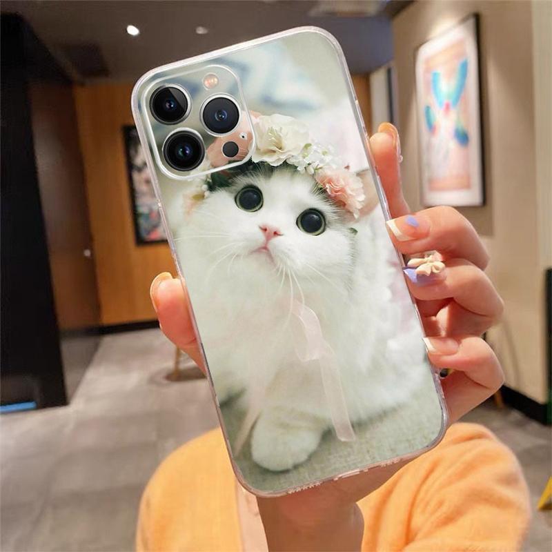 Flower Cats Phone Case For Iphone 17ProMax 17 Pro Air 16 15 14 13 Pro Max 16 15 14 13 Pro 15Plus